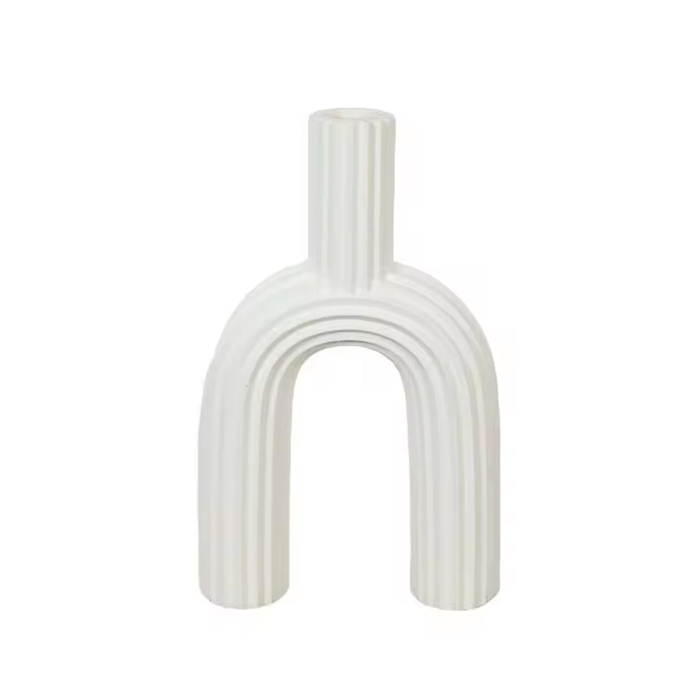 White Ceramic Bud Vase LT986-B