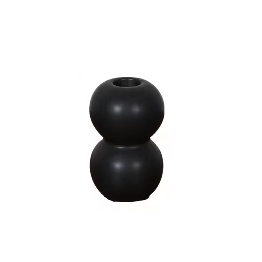 Black Ceramic Candleholder LT990-B-B