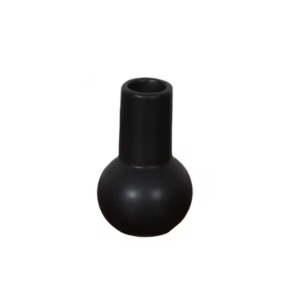 Black Ceramic Candleholder LT990-B-C
