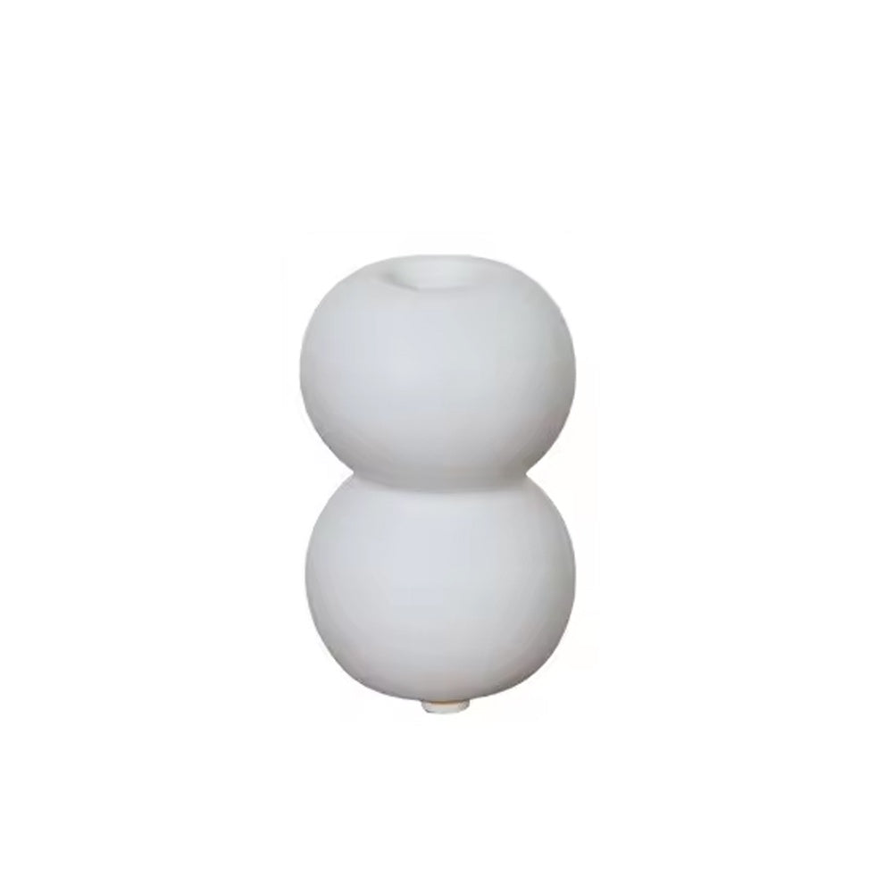 White Ceramic Candleholder LT990-W-B