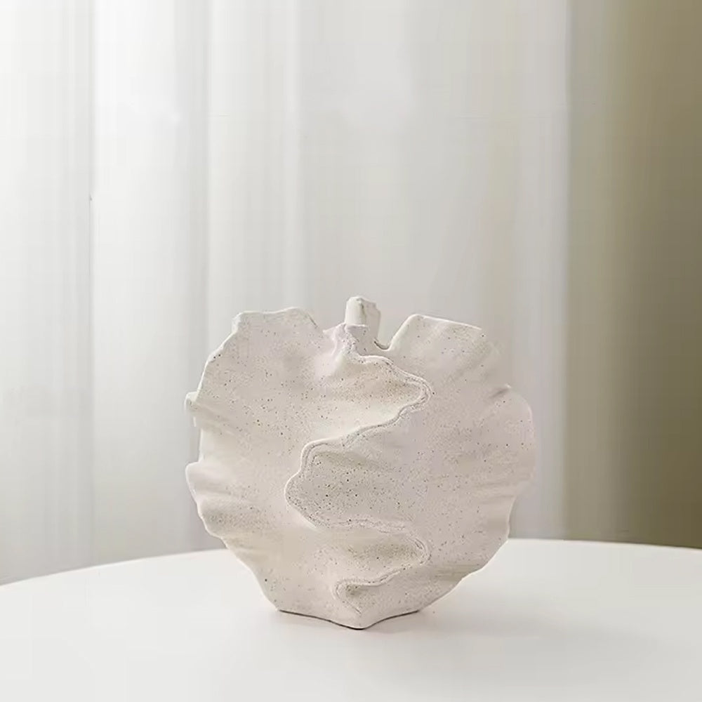 White Ceramic Organic Vase - Medium LT994-W-S