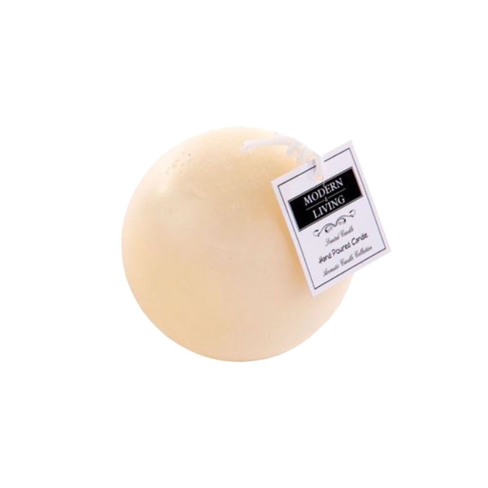 Round Offwhite Candle - Medium LZSL0010W2