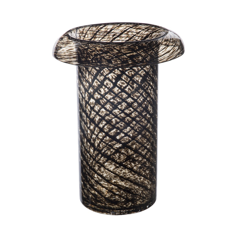 Black Pedestal Glass Vase - Tall MLBAR10003