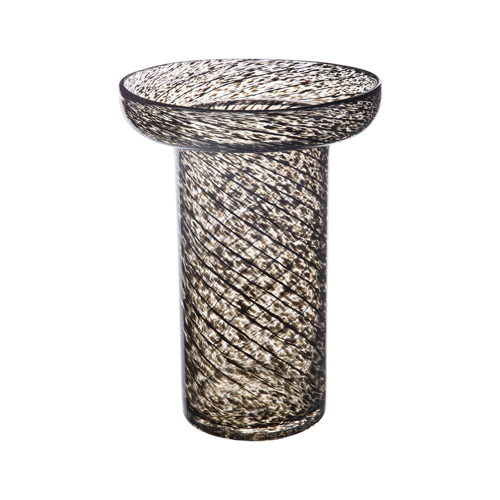 Black Pedestal Glass Vase - Tall MLBLAR10009