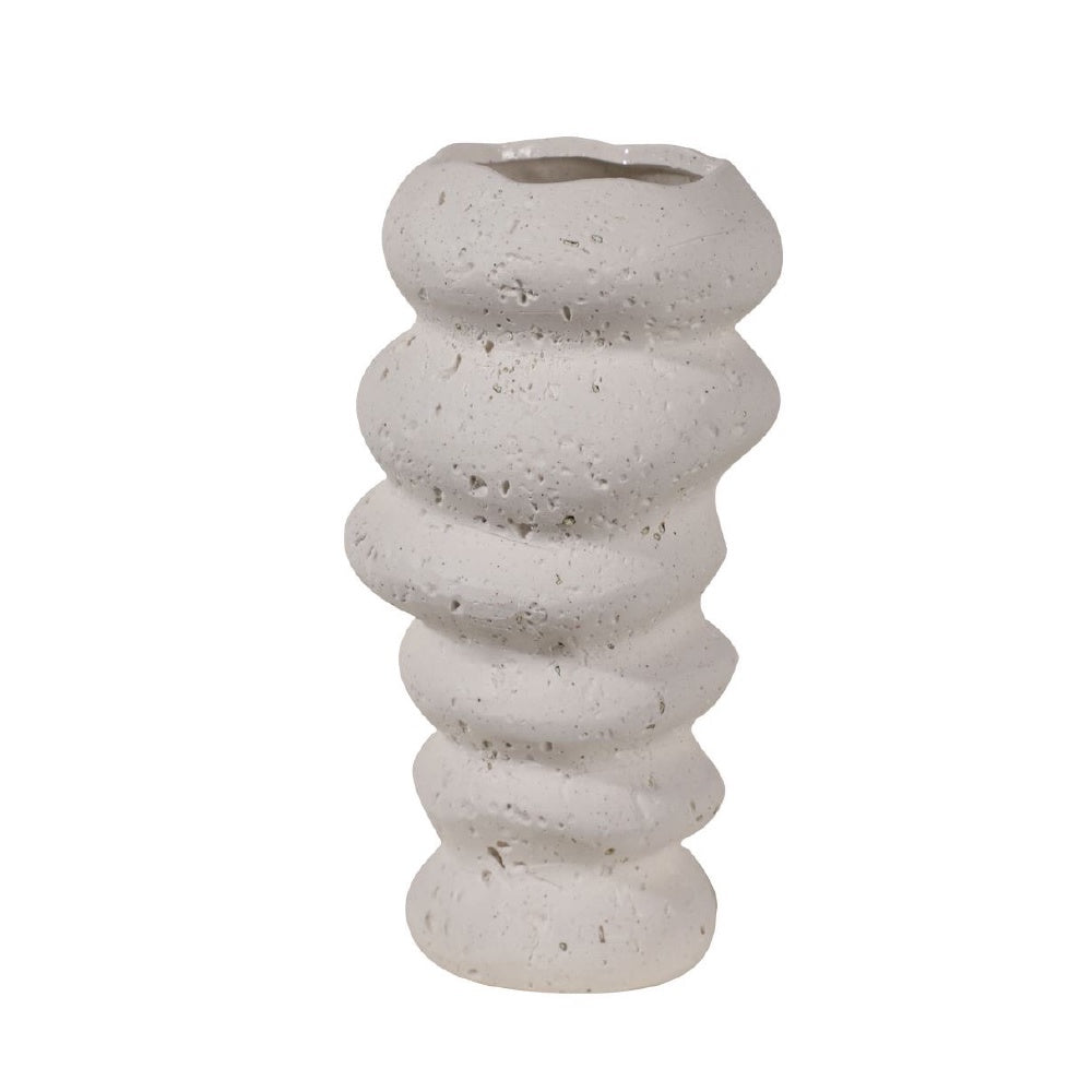 White Ceramic Organic Vase - Large MLXL102310DSW2