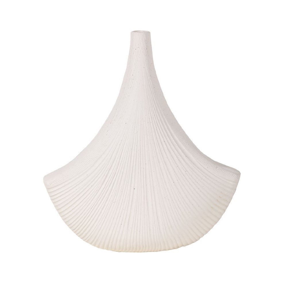 White Ceramic Vase with Curve Detail MLXL102314CSW1