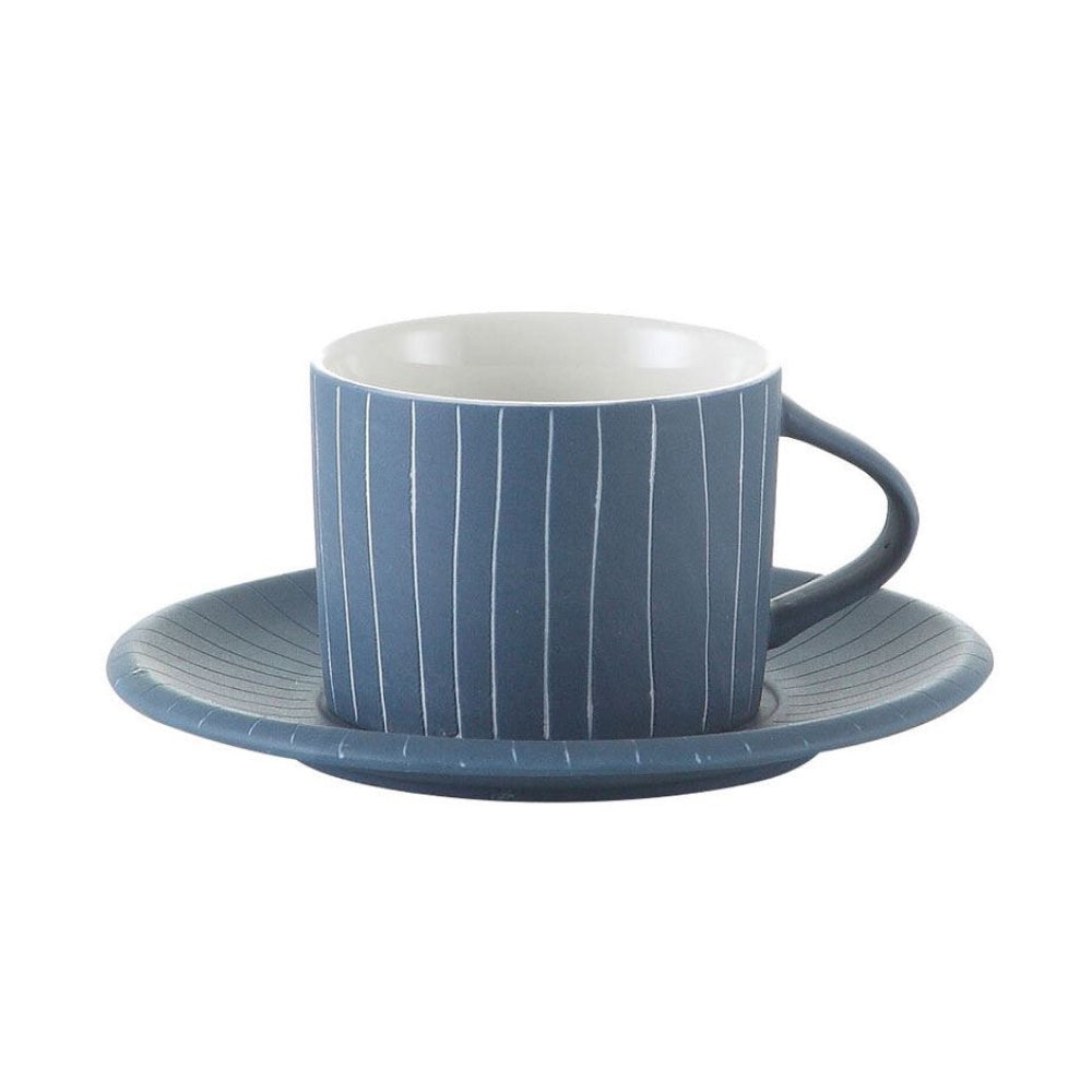 Pinstripes Cup & Saucer - Blue RYSH18034BL