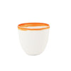 White Ceramic Cup with Orange Stripe RYZR18053O