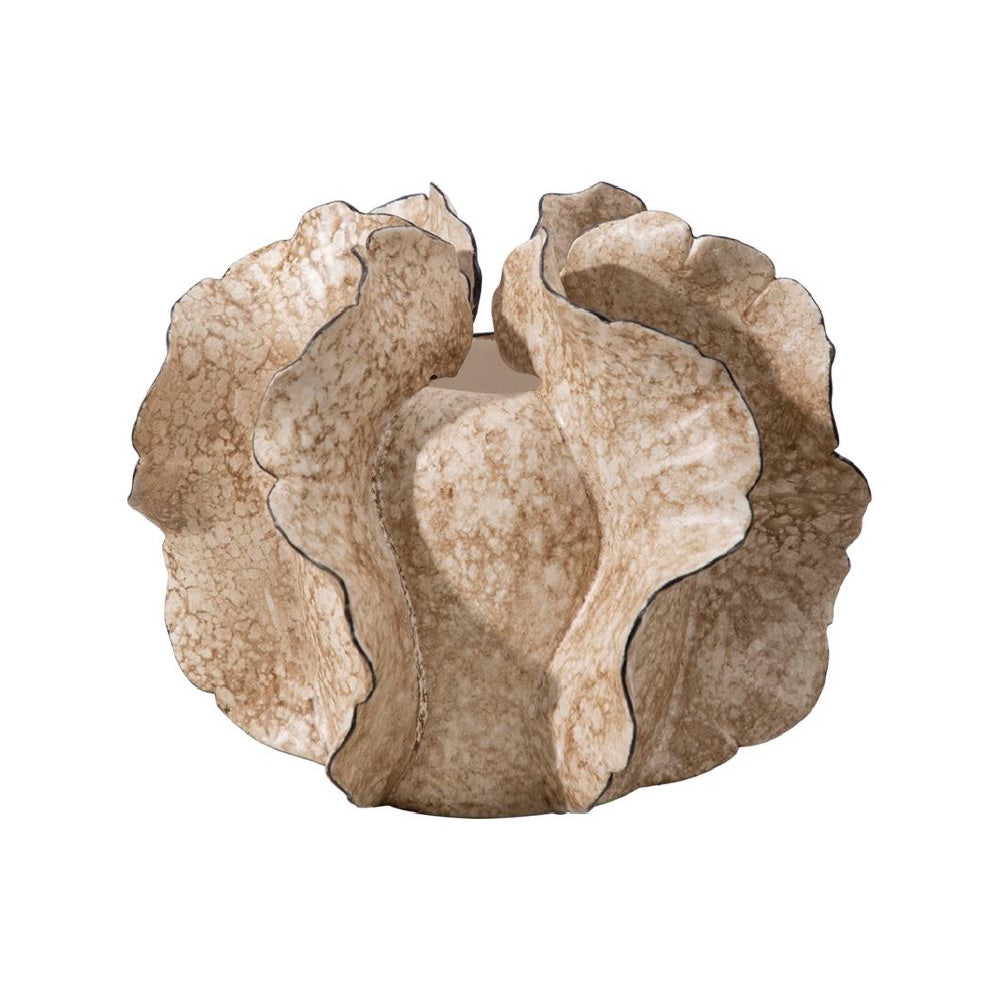 Handmade Ceramic Round Vase with Ruffle Detail SGSC1027838AQ06