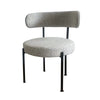 Cruz Dining Chair - Black & White Boucle STS-DC208-BLK