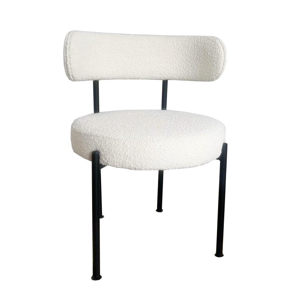 Cruz Dining Chair - White Boucle STS-DC208-WHT - On Sale