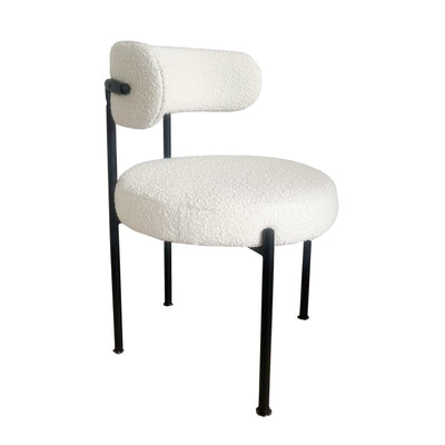 Cruz Dining Chair - White Boucle STS-DC208-WHT