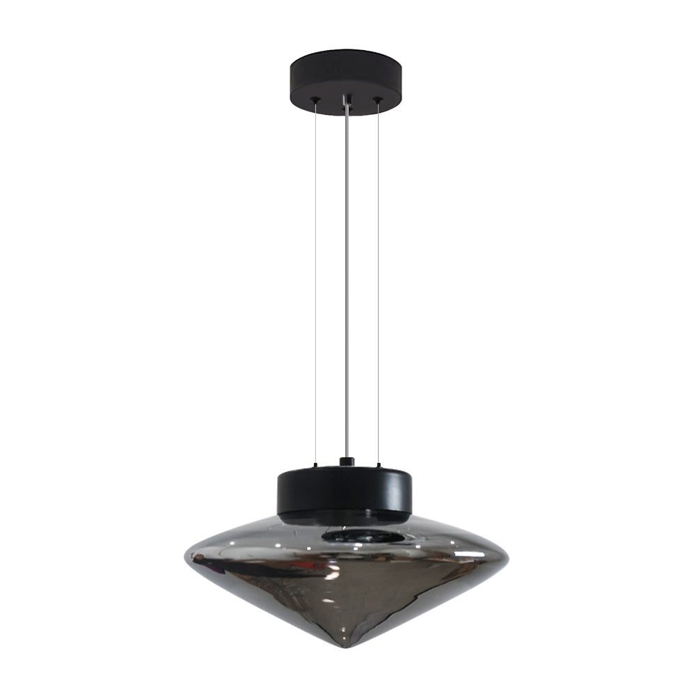 Caden 35cm Pendant Light - Black + Smoke YUE-GRN3608-BL-GR-35