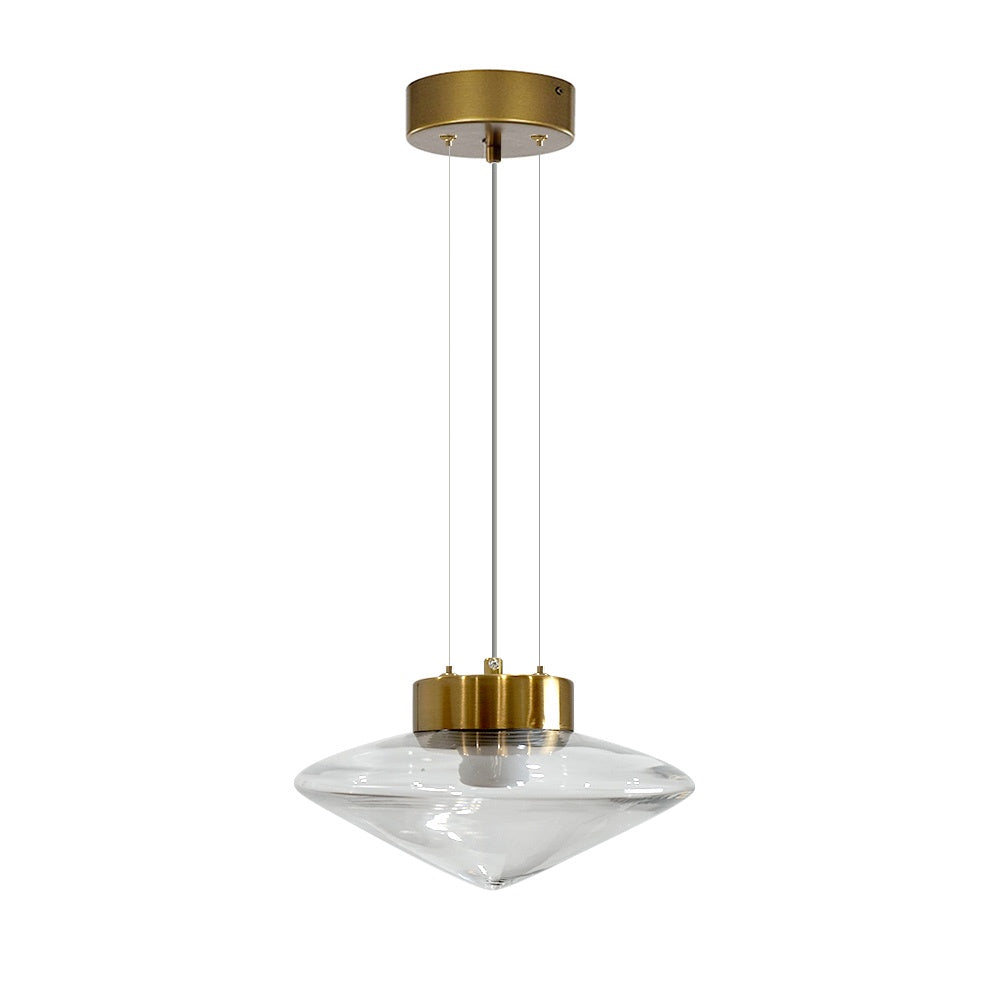 Caden 25cm Pendant Light - Gold + Clear YUE-GRN3608-BS-CL-25