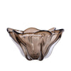 Brown Glass Floral Shaped Bowl FB-ZS2055B