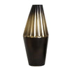 Black and Gold Ceramic Vase - Medium مزهرية