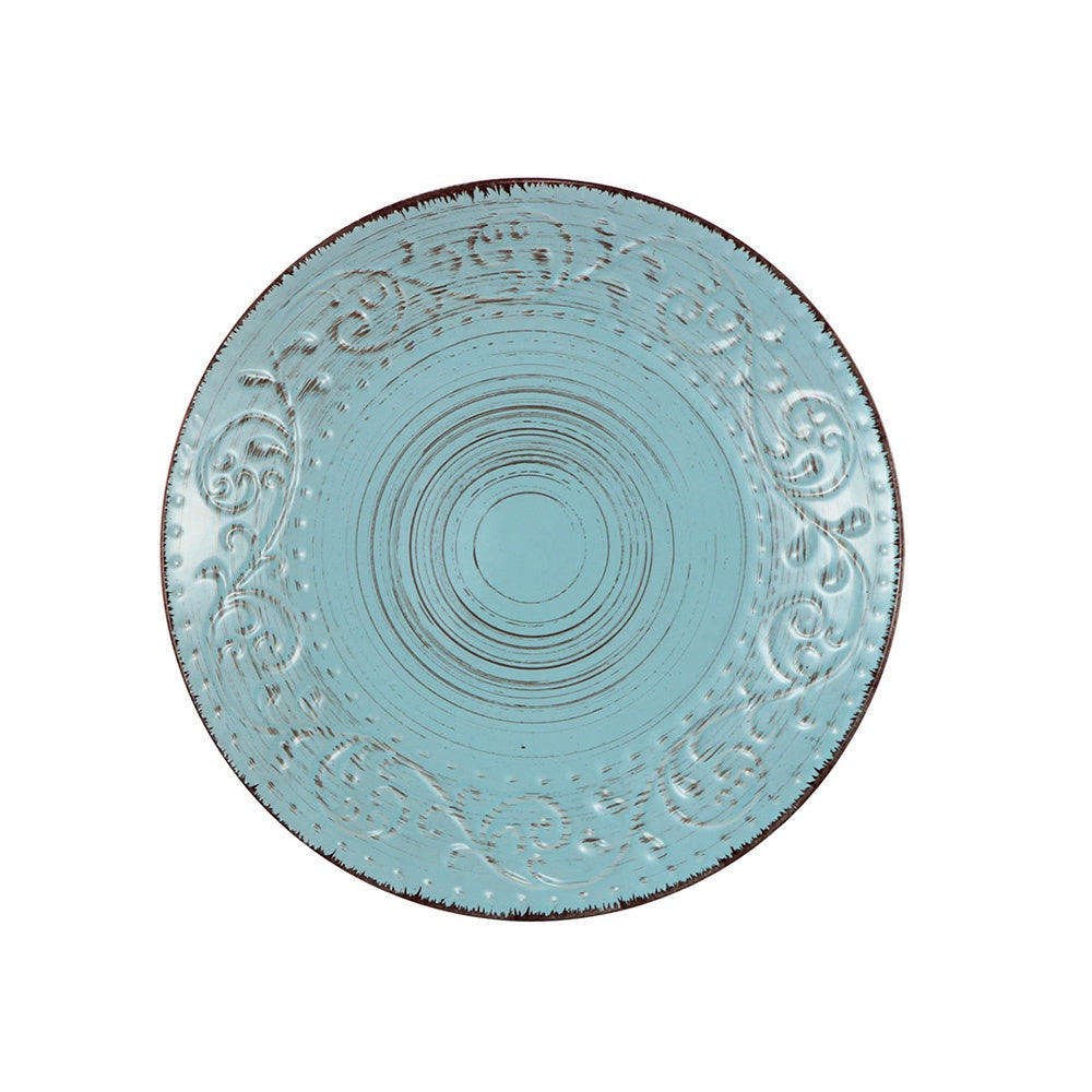 Rustic Fare Appetizer Plate - Turquoise 0276-AQUA