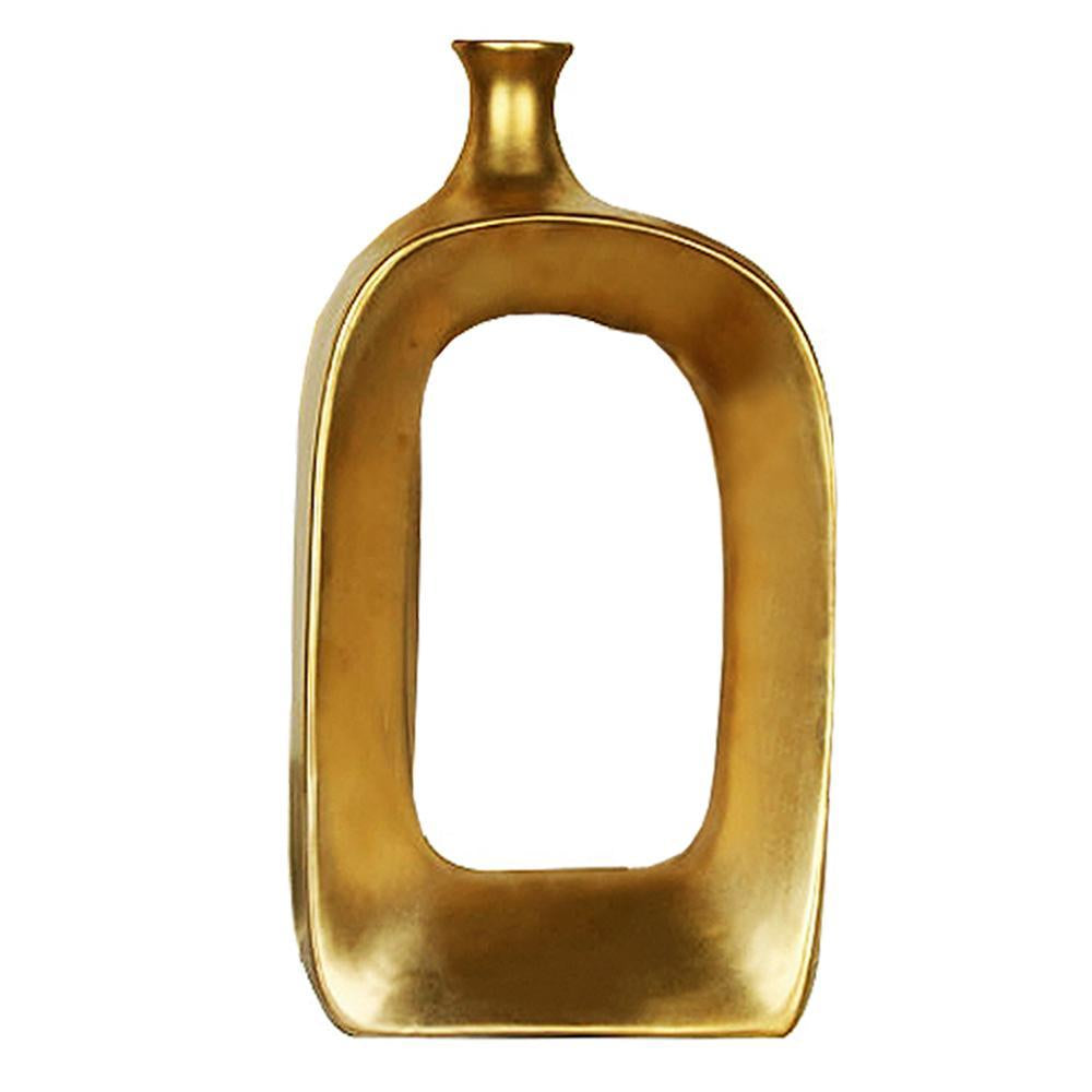 Gold Ceramic Block Diagram Vase - Large FA-D1917A
