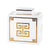 White & Gold Ceramic Jar with Greek Key Detail - Small 601296