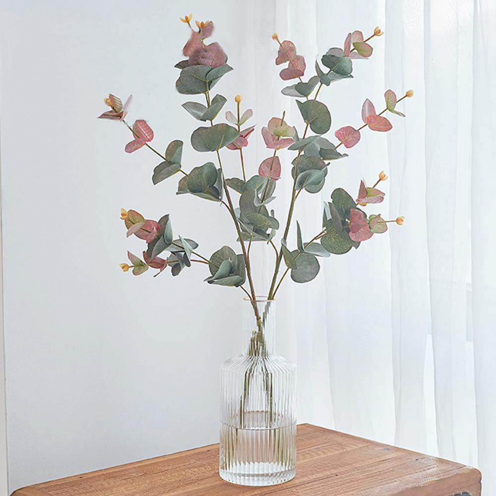 Faux Eucalyptus Stems in Glass Vase SHZHCE1439-A14
