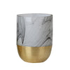 Swirled Glass Vase with Brass Base - Small FL-ZS297B