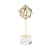 Gold Cube Decoration with Crystal Base - Medium FC-W1919B