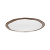White & Gold Plated Ceramic Plate RYDD0001J