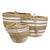 White & Natural Jute Basket - Set of 3