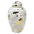 White Ceramic Jar with Gold Splatters - B FA-D2022B