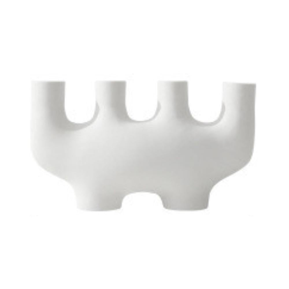 White Ceramic Candleholder/Bud Vase ZD-052