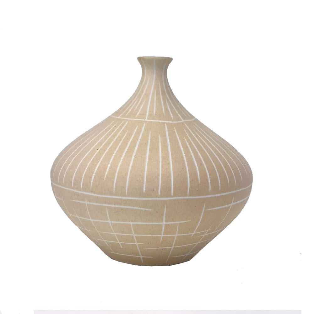 Beige Ceramic Vase - Small 605250