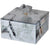 White Marbled Pattern Box with Stone Detail - Square 41380