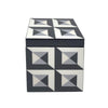 Black, White & Grey Piano Lacquer Square Box - Small S720913