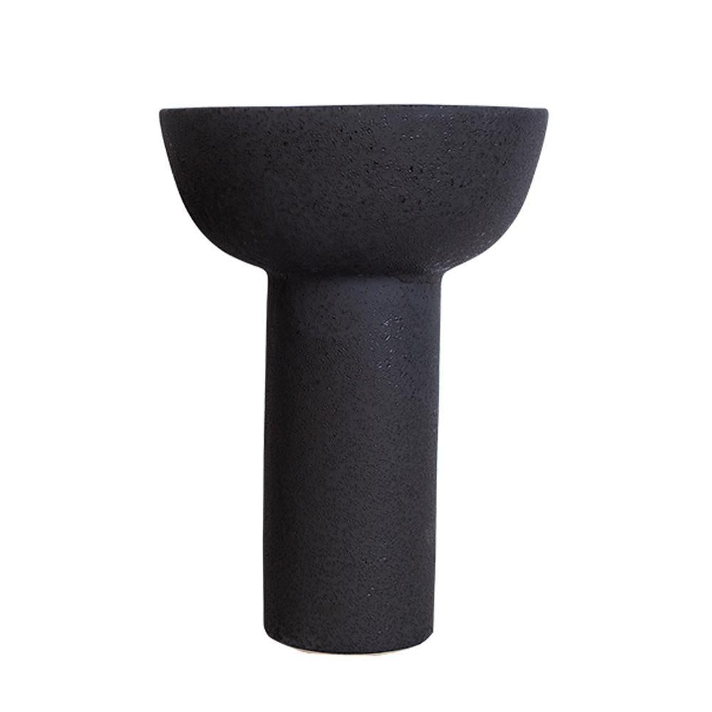 Black Ceramic Pillar Bowl - Tall FA-D2129A