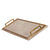 Wooden Tray with Shagreen Finish and Metal Handles FB-PG1918