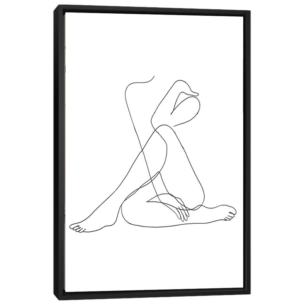 Black & White Minimalistic Figure DrawingIL111 جدار الفن