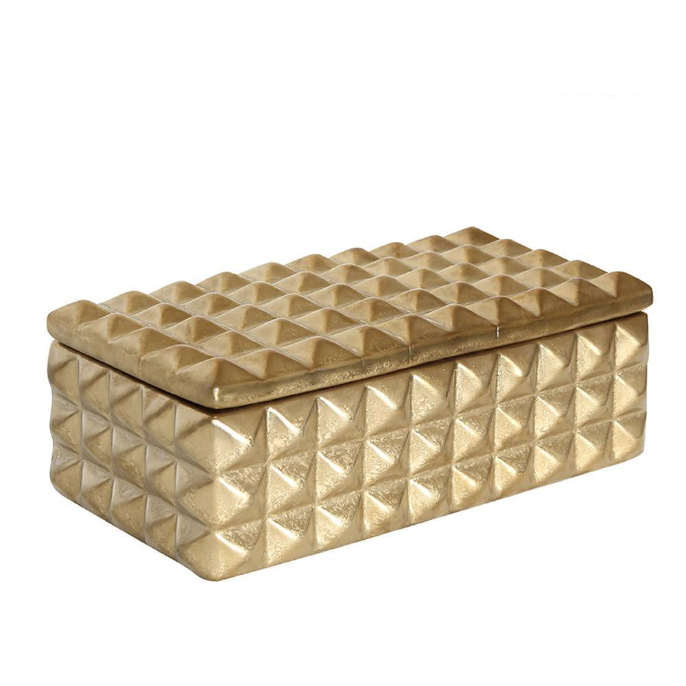Gold Ceramic Decorative Box with Studs FA-D1970C