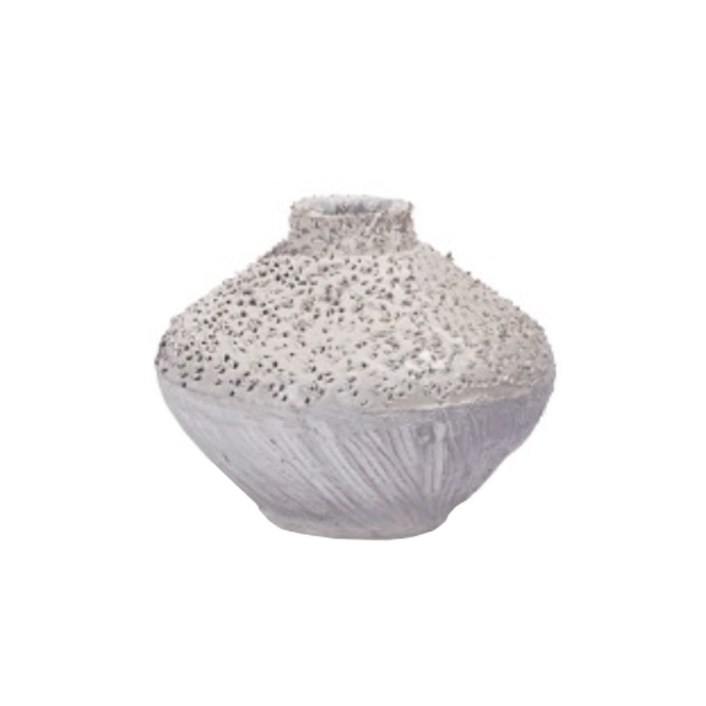 White Porcelain with Cutout Detail Vase - Small 608726