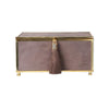 Gray Decorative Box with Tassel - Small FL-TZ1015A