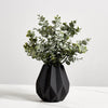 Faux Eucalyptus Stems in Black Ceramic Vase SHZHCE1167-F11