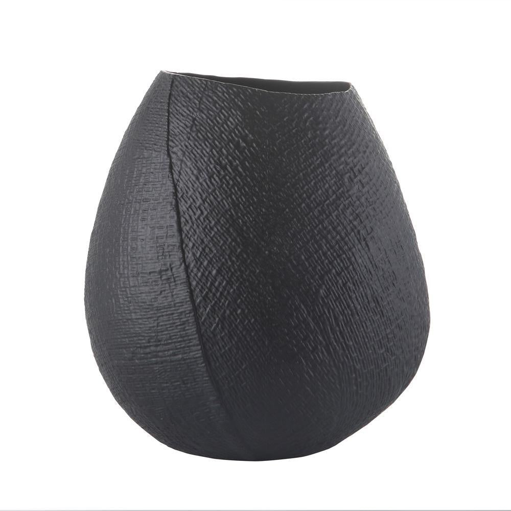 Black Textured Ceramic Vase HPYG0306B1