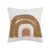 Ivory, Brown & Blush Embroidered Cushion with Arch Design MND256