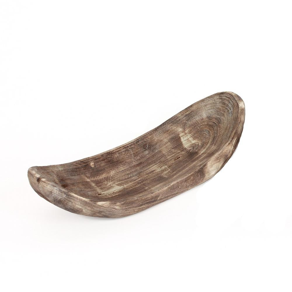 Long Curved Wooden Bowl - Large CF18528A