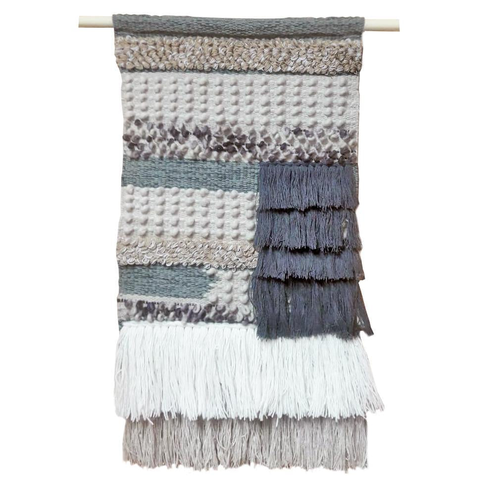 Ivory and Grey Woven Wall Hanging ISR016