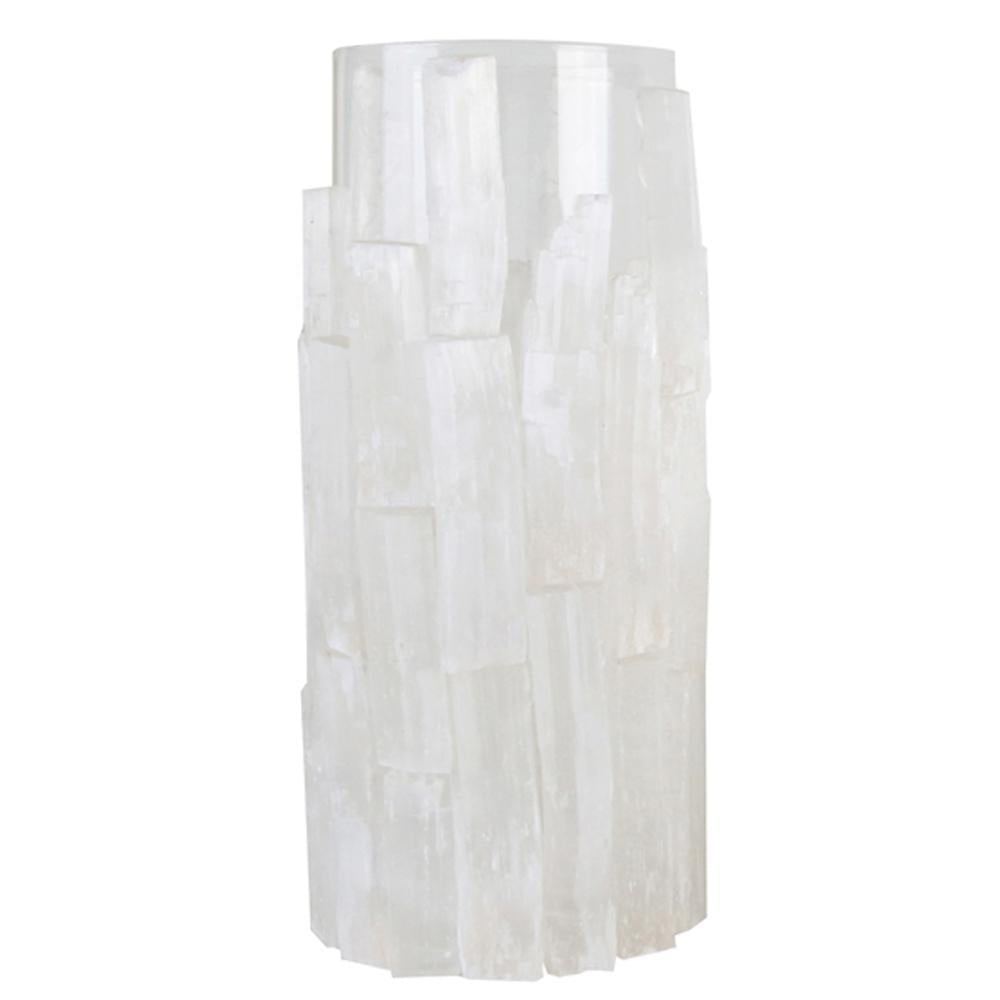 Natural Spar & Glass Hurricane - Large FL-TZ1059C