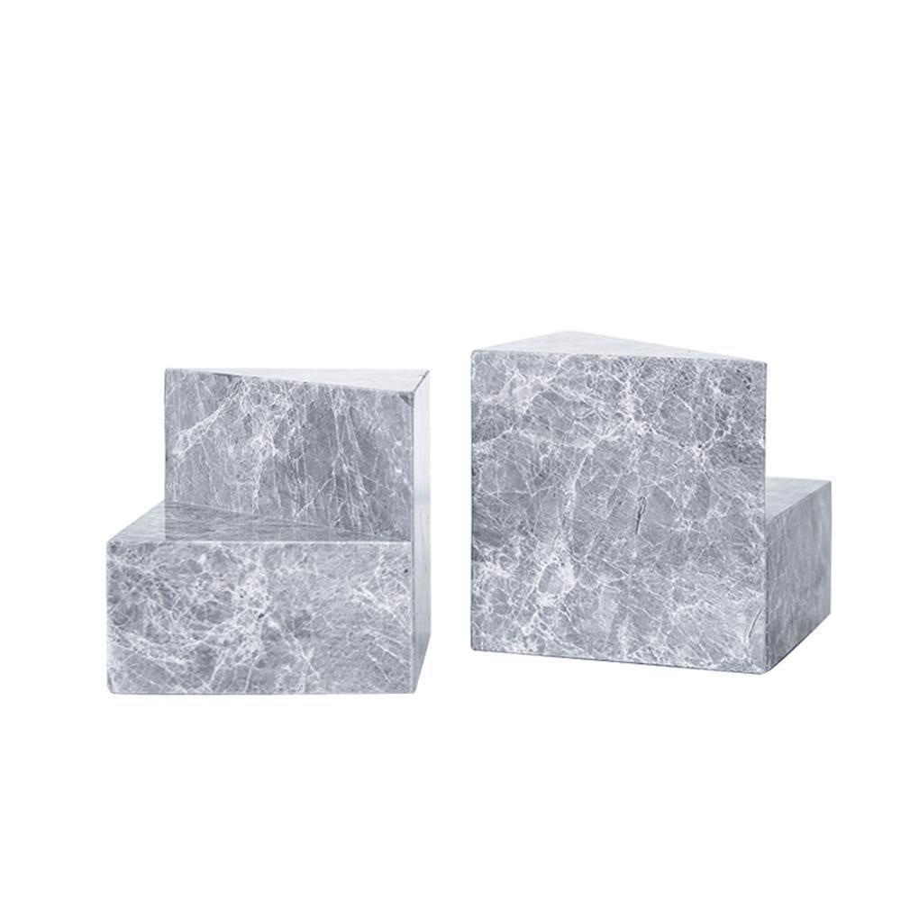 Grey Marble Book Ends FB-T2028B