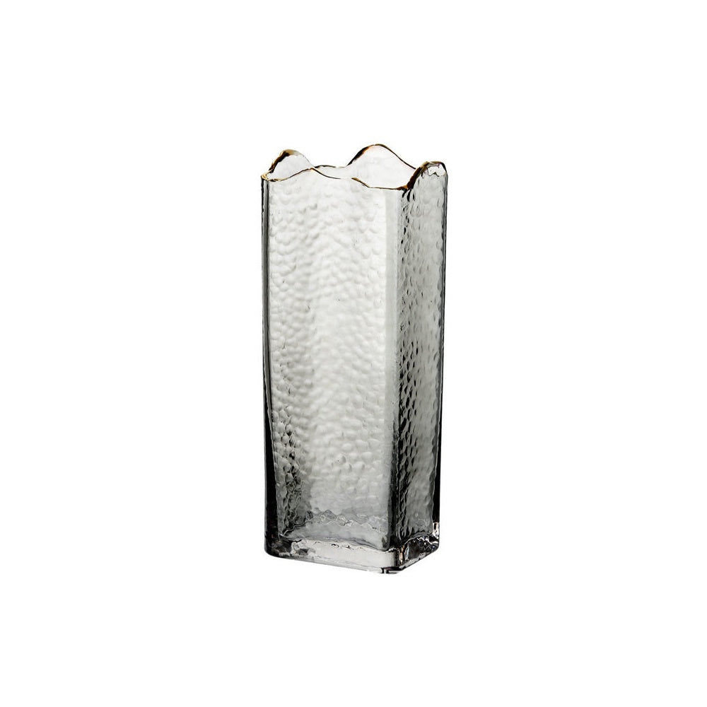 Smoke Glass Textured Vase - Small 10-08125-G