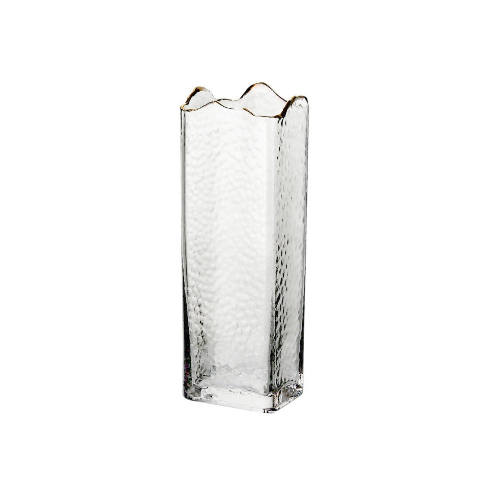 Clear Glass Textured Vase - Large 10-08130-CL