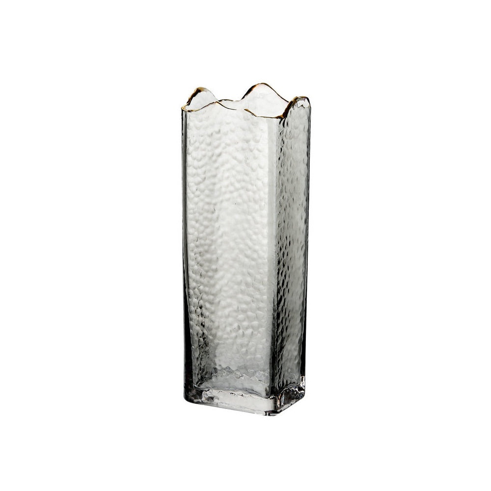 Smoke Glass Textured Vase - Large 10-08130-G