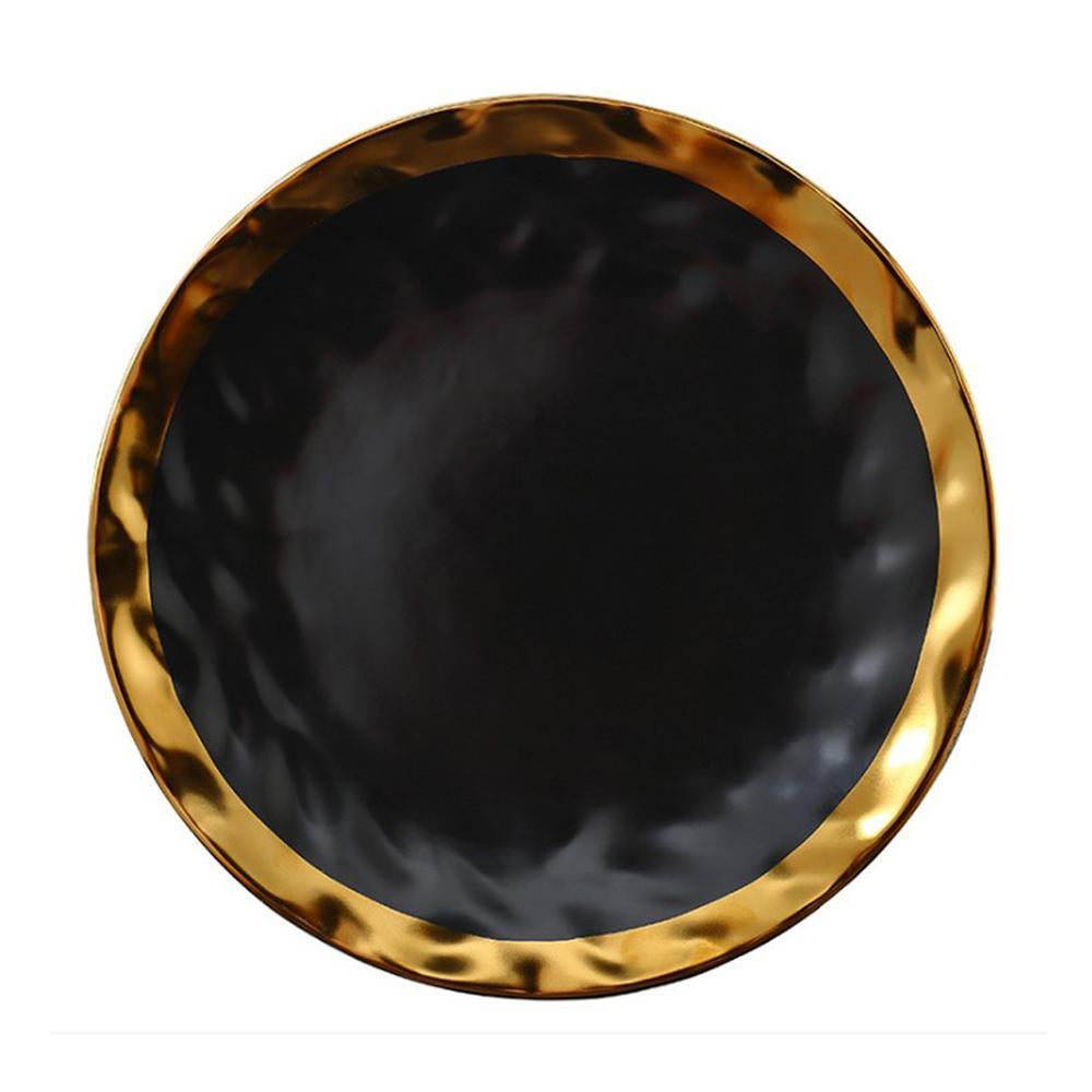Miles Appetizer Plate - Black المطبخ وتناول الطعام